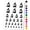 Black, variant on Microscope Biology Science Water Resistant Temporary Tattoo Set Fake Body Art Collection - Black