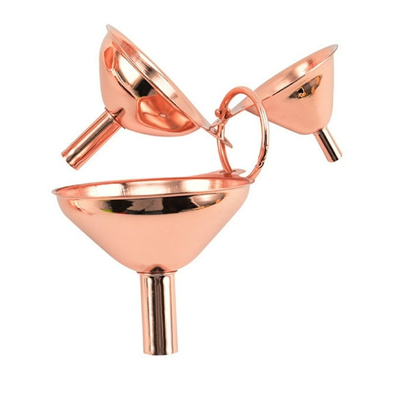 GAXIRE 3-Piece Stainless Steel Funnels Set for Bottles Filling, Kitchen Cooking, Liquid Transfer, Metal Funnels