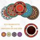 thumbnail image 4 of 9 posavasos para bebidas con diseño de mandala, estilo bohemio, de madera, para taza de café, 4 of 9