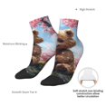 thumbnail image 4 of Bingfone Romantic Floral Bear Design Patterned Men's Women's Casual Cotton Socks, 4 of 5