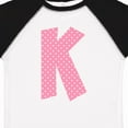 thumbnail image 4 of Inktastic Pink and White Polka Dots Letter K Boys or Girls Toddler T-Shirt, 4 of 5