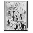 thumbnail image 2 of Historic Framed Print, Boulder dam, between Arizona and Nevada, May 1933. Drillers at work on the bench on the Nevada side, excavating the dam foundation, 17-7/8" x 21-7/8", 2 of 9