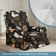 thumbnail image 3 of LedBack Paw Print Stretch Recliner Slipcovers Non Slip Reclining Slipcovers Couch Cover 4 Pieces Lazy Boy Chair Covers with Pockets for Living Room, 3 of 8