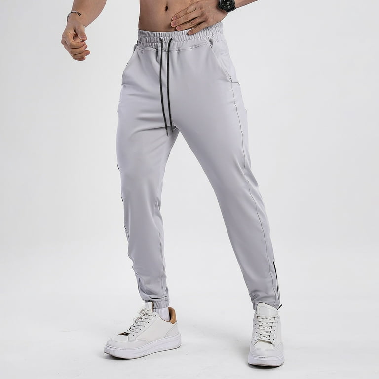 QHFBli Tall Mens Joggers Sweatpants Extra Long Zipper Pockets