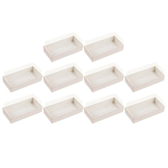 10Pcs Sandwich Boxes Disposable Wooden Food Cases Packaging