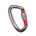 thumbnail image 2 of D Rings Carabiners Small Carabiner Clip Heavy Duty Webbing Release Hook Key Chain Carabiner for Rappelling, Camping, Punching Bags, Caving Gray, 2 of 8