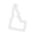 thumbnail image 1 of Idaho Outline Sticker Decal Die Cut - Self Adhesive Vinyl - Weatherproof - Made in USA - Many Color and Sizes - id, 1 of 6