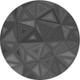 thumbnail image 1 of Ahgly Company Tapis Rond Lavable en Machine Intérieur Transitionnel Gris Fumé, 5 Pieds Rond, 1 of 7