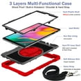thumbnail image 6 of Dteck for Samsung Galaxy Tab S6 Lite case 10.4 Inch 2022/2020 with Rotating Hand Strap Stand/Shoulder Strap, Heavy Duty Shockproof Case for Galaxy Tab S6 Lite (SM-P610/P613/P615/P619),Red+Black, 6 of 7