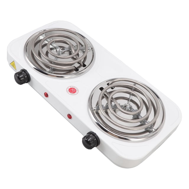 Electric Countertop Stove, 2 Burners Electric Hot Plate US Plug 110V Easy To Clean for Kitchen