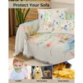 thumbnail image 4 of Flower Sofa Couch Covers for Dog,Washable Sectional Couch Slipcovers for Loveseat with Tassels,Retro Multicolor Botanical Floral Garden Herb Non Slip Sofa Throw Cover Blanket Large 71''x102'', 4 of 8