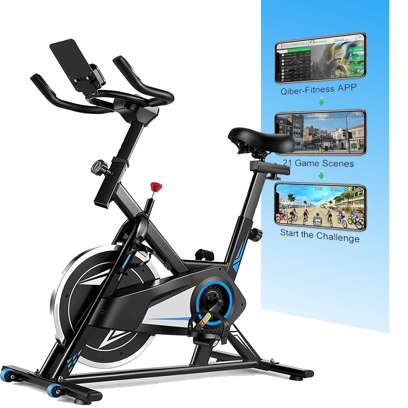 Details about   ANCHEER Stationary Exercise Bike Cycling Bike Indoor Belt Drive w/APP Function 