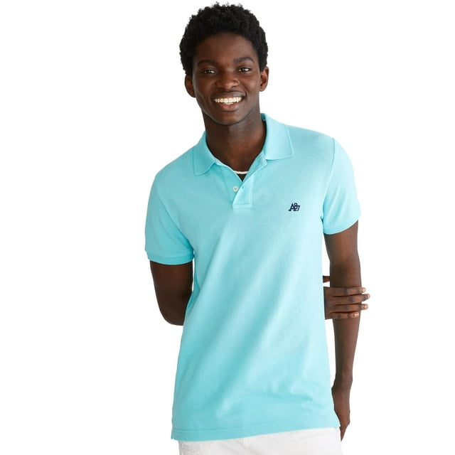 Polo AEROPOSTALE Aero A87 Solid Piqué Blue S para hombre