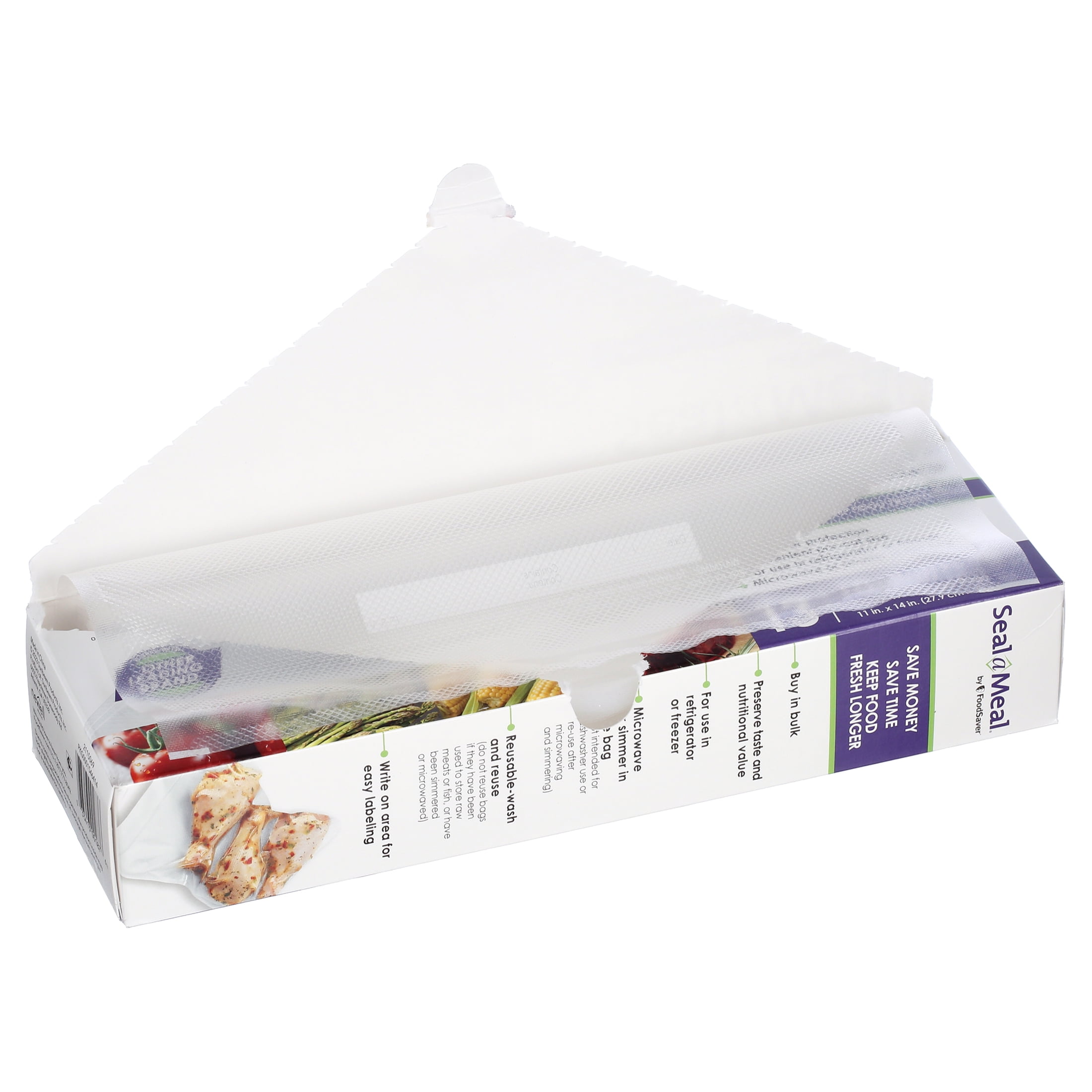 (4 pack) Seal-a-Meal Gallon Vacuum Sealer Bags (11" x 14"), 13-Count BPA-Free Vacuum Seal Bags for Food Storage and Meal Prep, Works With Seal-a-Meal and FoodSaver Vacuum Sealer Machines