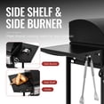thumbnail image 4 of Royal Gourmet GH4001H 4-Burner Gas Grill with Side Burner, Cart Style with Front Board, for Outdoor, Patio, Backyard and Balcony, Black, 4 of 9
