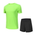 thumbnail image 3 of Weiqiqre Mens Casual 2 Piece Outfits-Short Sleeve Athletic Set Oversize T-Shirts Drawstring Tracksuit Set, 3 of 7