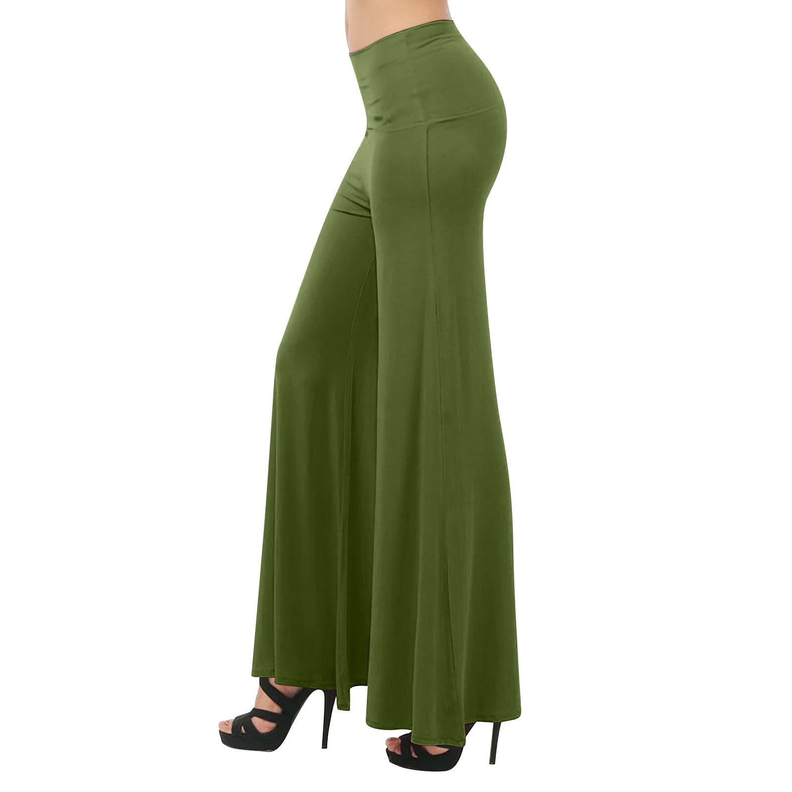 Hvyesh Women's Wide Leg Pants High Waist Tummy Control Yoga Pants