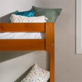 thumbnail image 2 of Winslow Solid Wood Jr Twin Over Twin Mod Bunk Bed in Caramel, 2 of 13