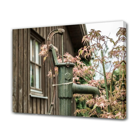 Pump Water Pump Garden Irrigation Canvas Poster Bedroom Decor Sports Landscape Office Room Decor Gift,Frame-style,24x36inch(60x90cm)