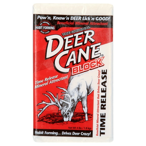 Deer Cane Block Mineral Deer Attractant - Fast & Easy to Use All Year-Round Concentrated Mineral Food Supplement for Deer