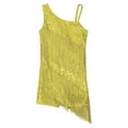 thumbnail image 4 of Mufeng Vêtements de Danse Latine Rumba pour Grandes Filles Justaucorps de Jazz Moderne Compétition Samba Tango Robe de Danse à Franges Or 16, 4 of 6