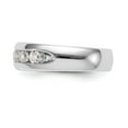 thumbnail image 3 of 14K White Gold Ring Band Wedding Diamond Round 7-Stone Channel , Size 9, 3 of 6