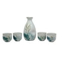 thumbnail image 3 of Feng Shui 2 Swimming Koi Fishes In Zen Pond Porcelain Sake Flask And 4 Cups Set, 3 of 5