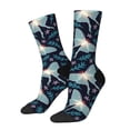 thumbnail image 1 of Balery Glowing Butterfly Calcetas Largas con Estampado para Hombre y Mujer – Suaves y Transpirables, Talla Única (US 5-11), 1 of 6