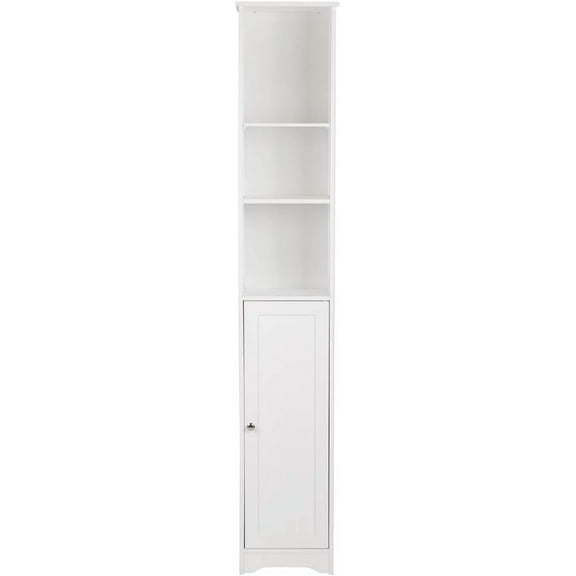 XgoodX 67" Tall Bathroom Cabinet, Slim Floor Cabinet White Narrow Storage Organizer with Adjustable Shelves, Space Saving Pantry Utility Storage