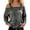 A-Grey1342, variant on XIAOCHA Womens Casual Oversized Cold Shoulder Shirt Square Neck Pullover Tops Soft Edgy Streetwear Shirts