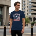 thumbnail image 3 of Smartprints America 250Th Anniversary Patriotic Eagle T-Shirt Navy, Cotton, S, 3 of 4