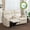 Beige, variant on MCombo 65.7" Zero Wall Hugger Power Recliner Loveseat Sofa with Console for Small Space, Living Room, RV, Dark Brown