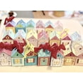 thumbnail image 2 of DIY Advent Calendar Kit. Christmas Village. 24 Christmas houses. Includes 24 fold-n-glue houses + ribbons., 2 of 8