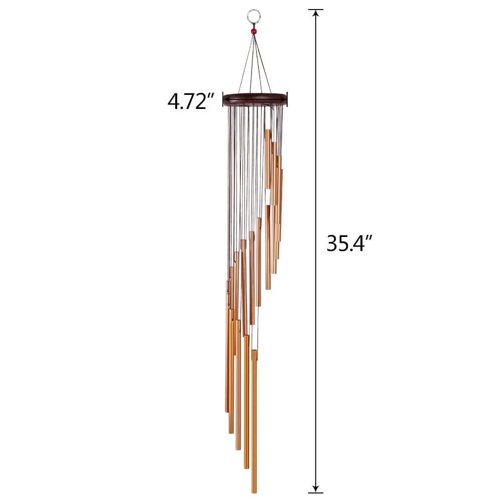 35in Wind Chimes 18Tubes Outdoor Large Deep Tone for Garden Patio Balcony Decor