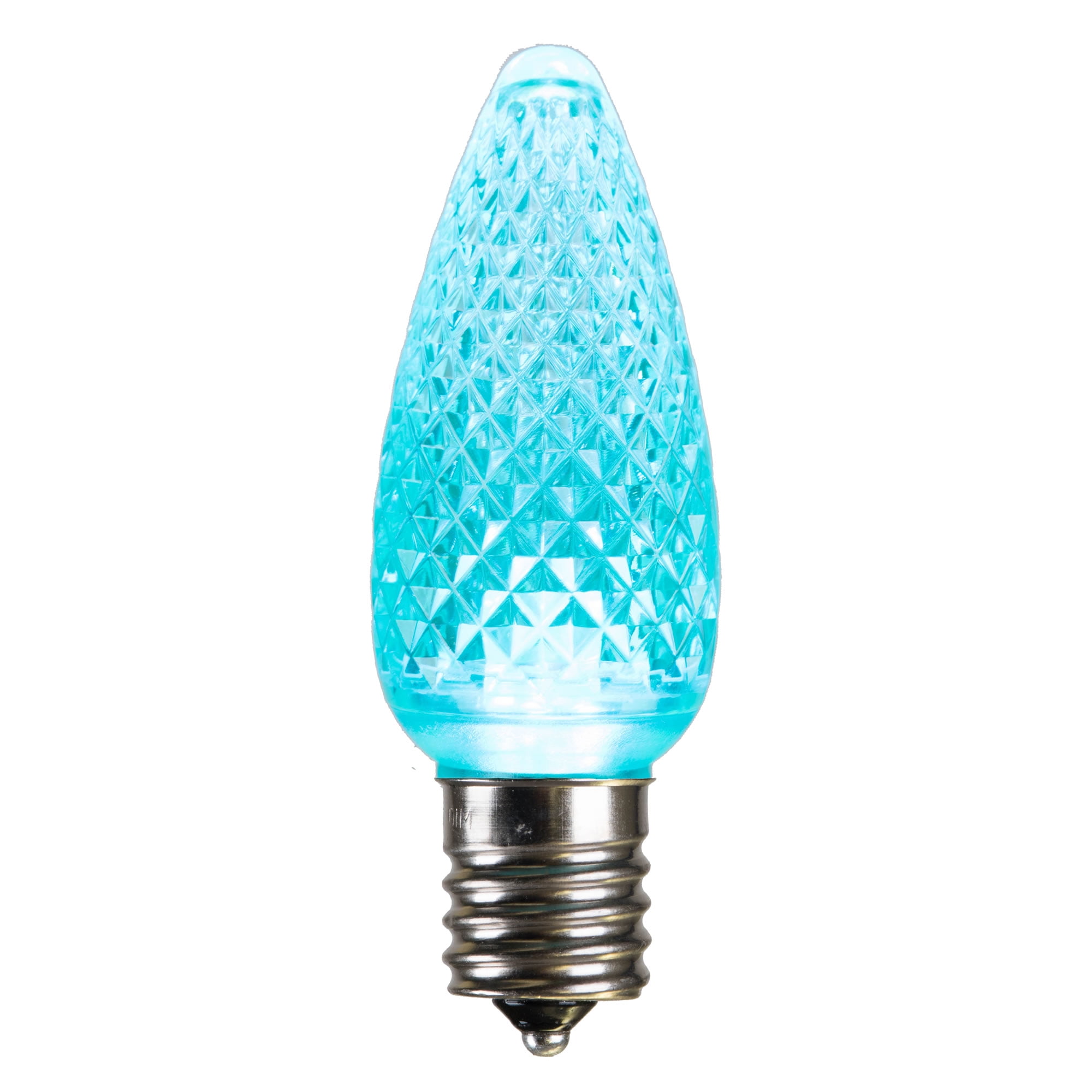 C9 Faceted LED Teal Bulb .96W 25/Box