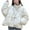 White, variant on 2023 Charella Womens Winter Coats Turtleneck Zipper Warm Puffer Quilted Jackets Black,XL