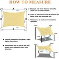 thumbnail image 3 of Sun Shade Sail for Patio, Yamaziot 10'x10' Canopy, Waterproof UV Block Cover Sunshade for Outdoor Backyard Lawn Garden Pool, Beige Sand, 3 of 8