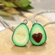 thumbnail image 5 of 2 piezas BFF cadena con colgante verde aguacate para parejas, collares de amistad, amor, mejor amigo, collares de pareja, joyería para niños, adolescentes, niñas, mejores amigos, amantes y regalos de, 5 of 5