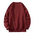 thumbnail image 4 of Holiday Gifts! Titcea Mens Sweatshirt Fleece Solid Color Crew Neck Long Sleeve Thicken Pullover Sweatshirts with Pockets Loose Comfort Warm Casual Sweaters, 4 of 4