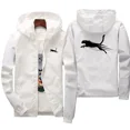 thumbnail image 4 of Primavera otoño hombres de gran tamaño protector solar rompevientos impreso chaqueta con capucha simplicidad moda adecuada para montañismo Camping, 4 of 5