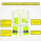 thumbnail image 5 of Mujeres Hombres Trabajo nocturno Chaleco reflectante Construcción Tráfico Malla transpirable Ropa de trabajo Tipo A seitruly AF0141-01B, 5 of 7