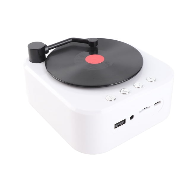 Altavoz Inalámbrico Portátil Portable Estilo de Registro CD Vintage Estilo Bt5.3 Altavoces de Tecnología Con dos Micrófonos Escena Estéreo Hifi Sound aux USB Flash Tarjeta