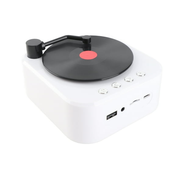 Altavoz Inalámbrico Portátil Portable Estilo de Registro CD Vintage Estilo Bt5.3 Altavoces de Tecnología Con dos Micrófonos Escena Estéreo Hifi Sound aux USB Flash Tarjeta