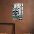 thumbnail image 5 of JEUXUS Wall Hanging 8*12in Raccoon Tree Stump Striped Tail 8x12in, 5 of 7
