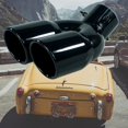 thumbnail image 3 of UniversalStainlessSteelDualRearNoiseCancellerCarExhaustPipeMufflerTailPipeDoubleOutletTailpipe, 3 of 5
