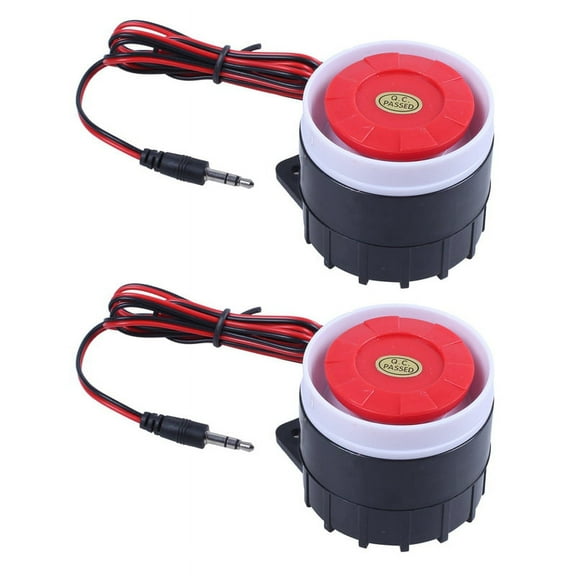 2X Wired Mini Siren for Home Security Alarm System Horn 120DB 12V