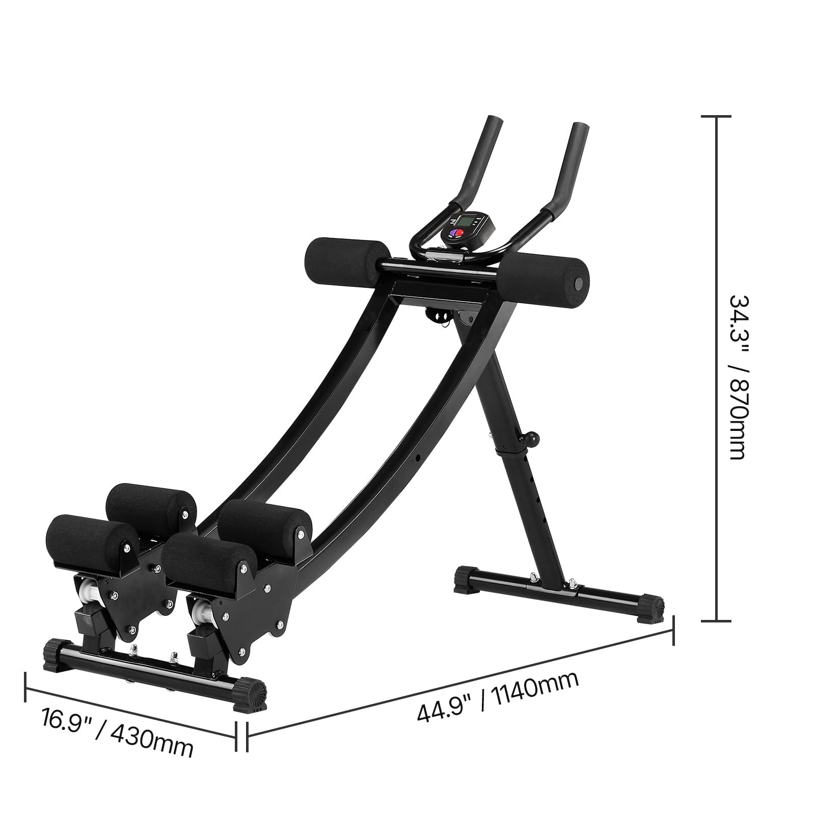 KFFKFF Core Exercise Device, Home Gym Dual-Track Abdominal Equipment, Core and Abdominal Trainer for Females, 440 lbs Load Limit for Strength Training, Adjustable Foldable Abdominal Cruncher