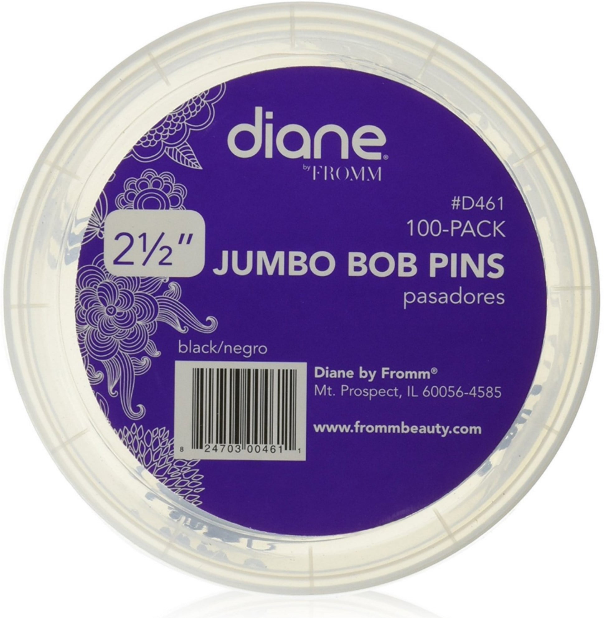 Diane Jumbo Bob Pins, Black 100 ea