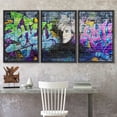 thumbnail image 3 of wall26 Framed Canvas Print Wall Art Set Spray Paint Style Andy Warhol Graffiti &amp; Street Art Comic Book Illustrations Modern Art Urban Portrait for Living Room, Bedroom, Office - 16"x24", 3 of 5