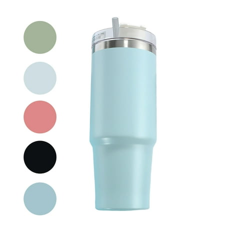 

ABIDE Portable Vacuum Bottle Thermal Insulated Coffee Tea Cup Fitness Running Stainless Drink Mug with Transparent Lid Office